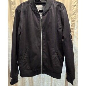 Bomber Jacket ASOS Jacket Men's Medium Full Zip Rib Collar Lightweight Clean